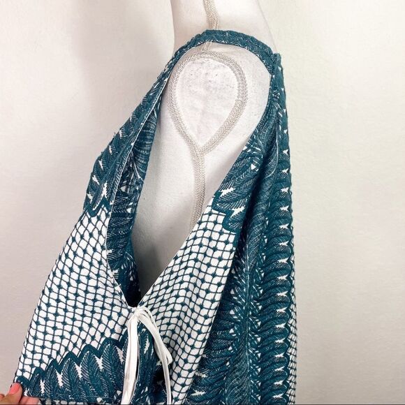 -Red Carter Embroidered Swim Coverup M - Picture 5 of 8